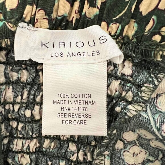 Strapless Green & Cream Floral Mini Dress - Picture 5 of 6